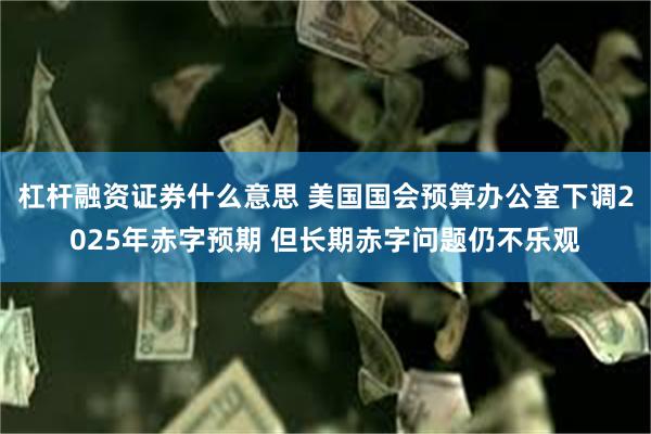 杠杆融资证券什么意思 美国国会预算办公室下调2025年赤字预期 但长期赤字问题仍不乐观