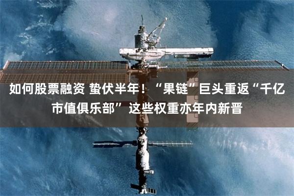 如何股票融资 蛰伏半年！“果链”巨头重返“千亿市值俱乐部” 这些权重亦年内新晋